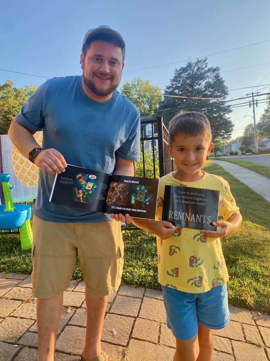 Tyler and Oliver holding Remnants